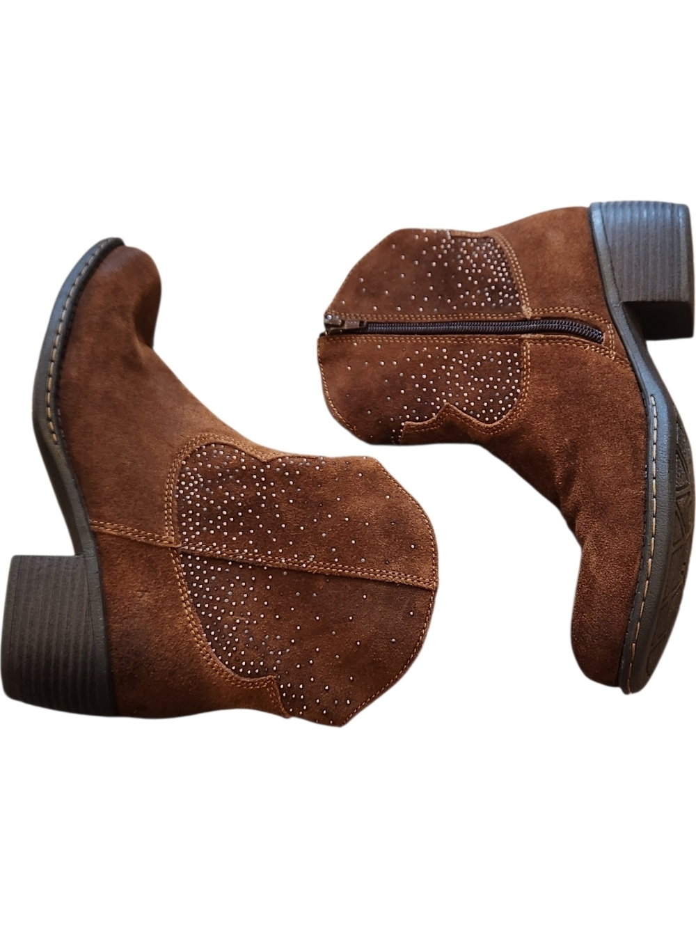 BOC Ambrosia Cake 13 Studded Brown Suede Women's 7.5 Festival Western Boho Boot